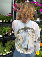 Italian Sheer Bomber Style Jacket-Blue
